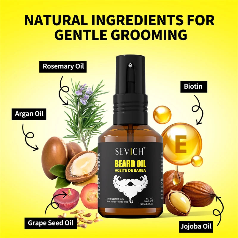SEVICH Natural Beard Growth Oil for Men