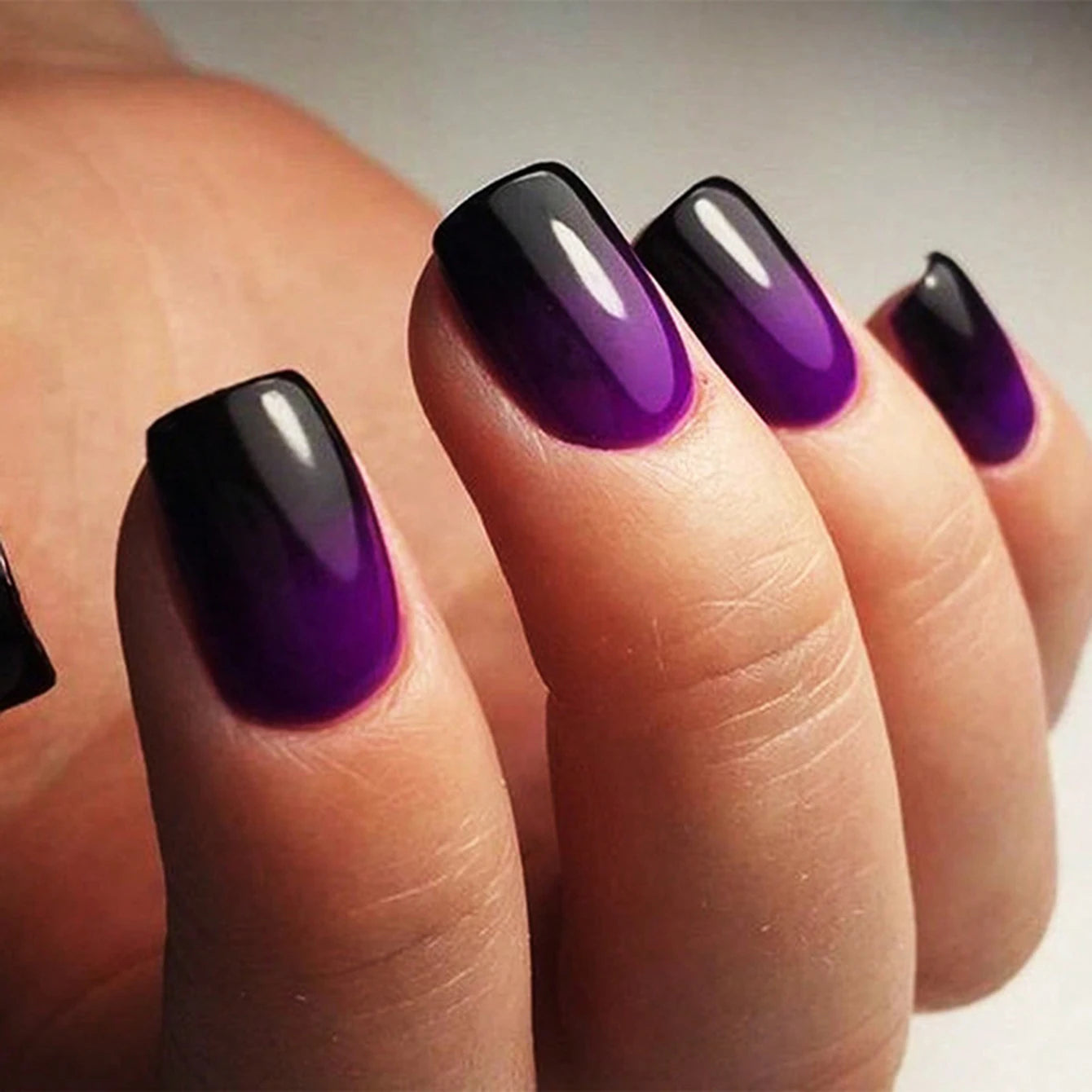 24pcs/set short square false nails for women