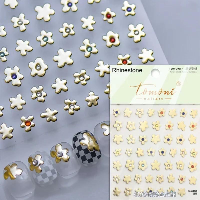 1piece high quality 5D glass fragment nail sticker