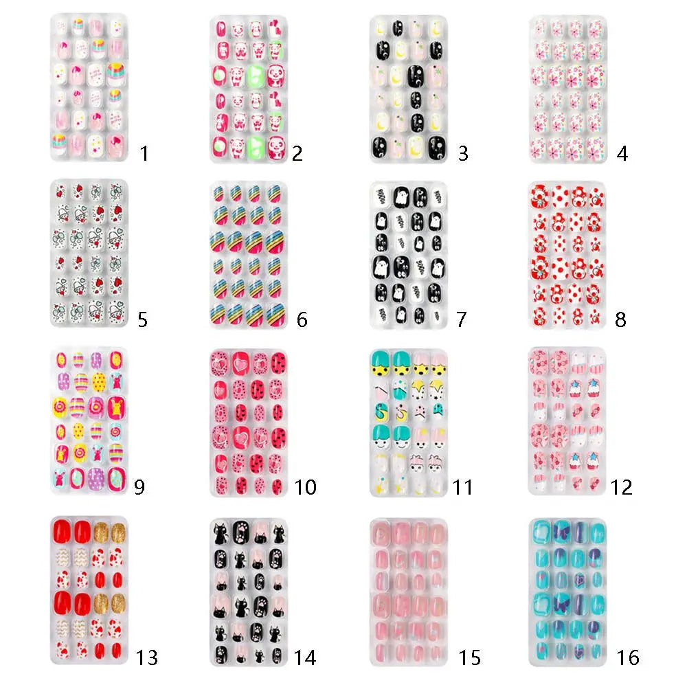 24Pcs/Set Fashion Girls Gifts Finger Nails