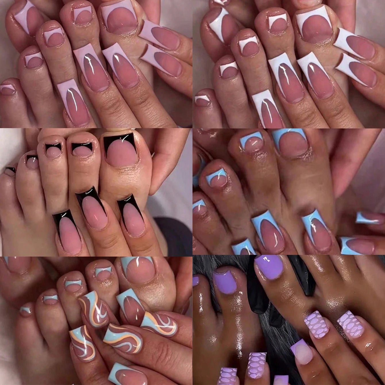 288PCS-Hand And Food Ballerina False Nails