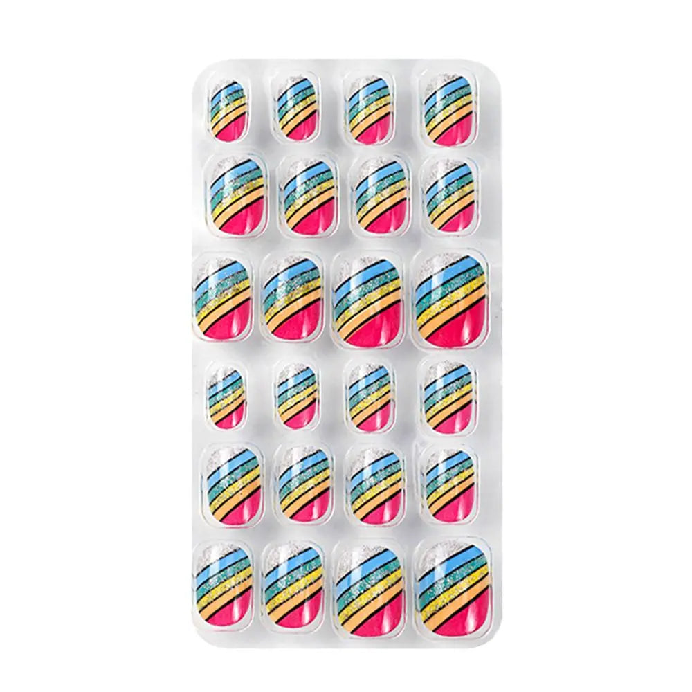 24Pcs/Set Fashion Girls Gifts Finger Nails