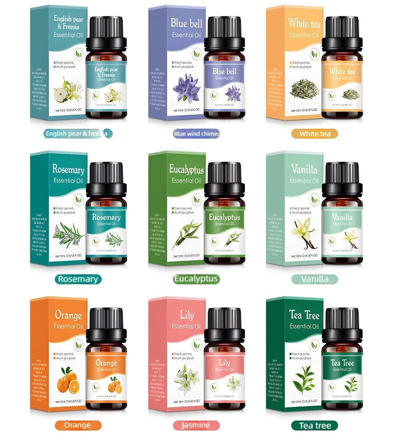 18 Flavors Essential Oils for Aroma Diffuser