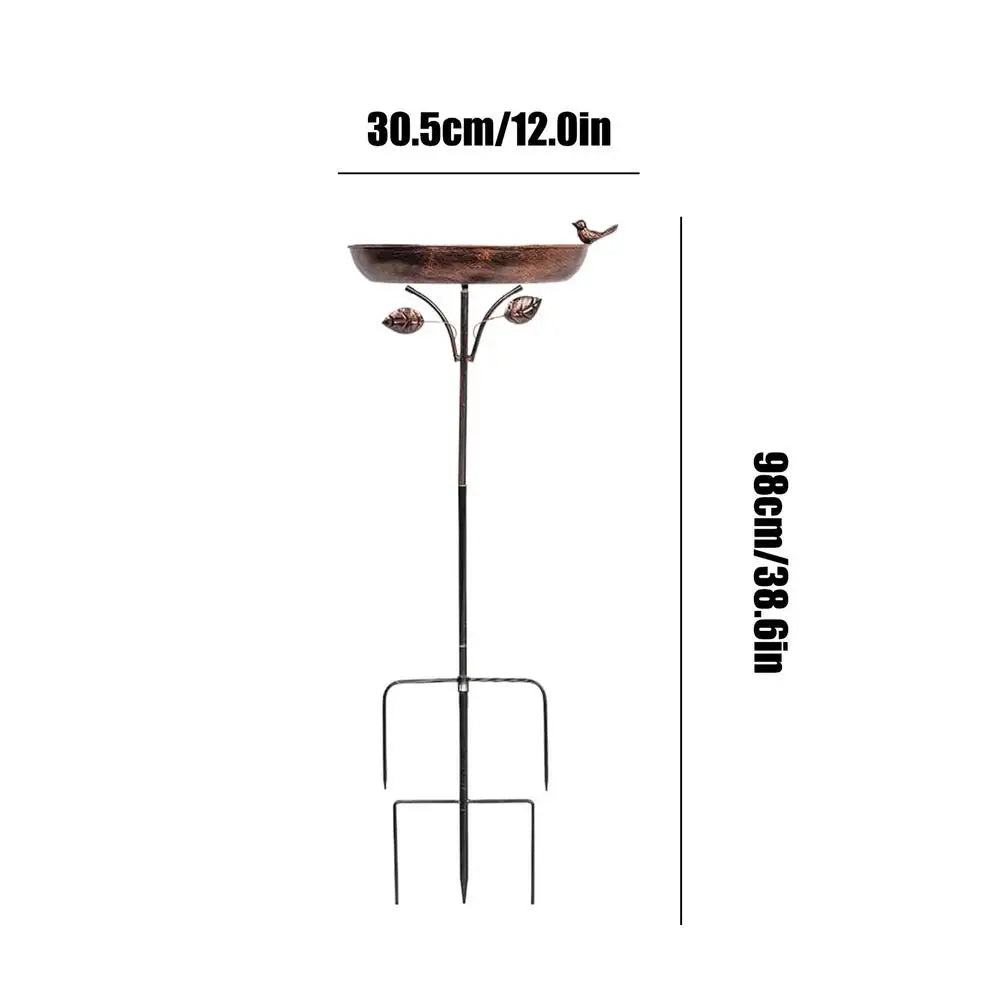 Standing Bird Bath, Bird Bath for Outdoor Garden Metal Bird Basin