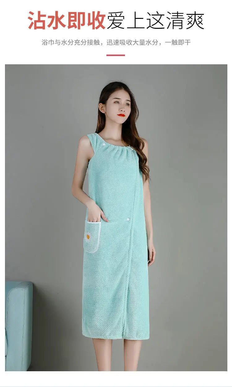 Bath Towel Household Women Wearable Wrap