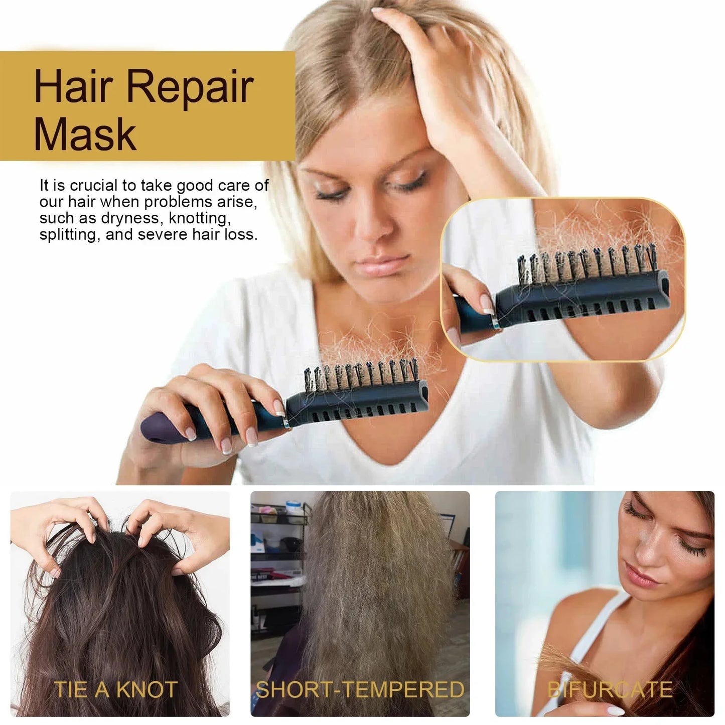Collagen Keratin Hair Mask Dual Oil Control Moisturizer