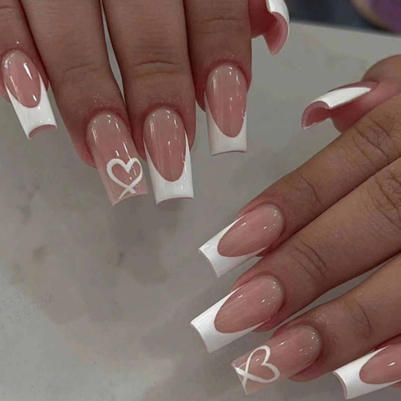 24pcs/set short square false nails for women