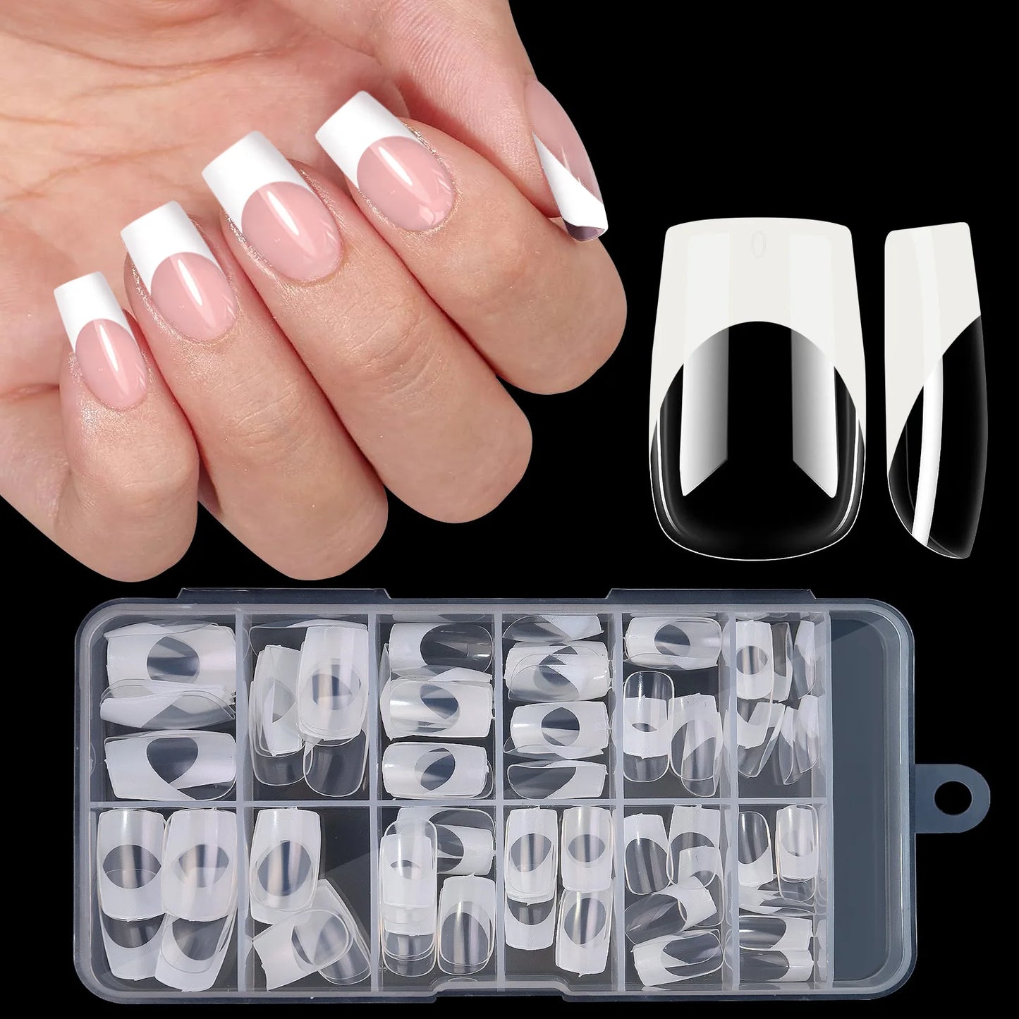 120pcs/box Acrylic French False Nails