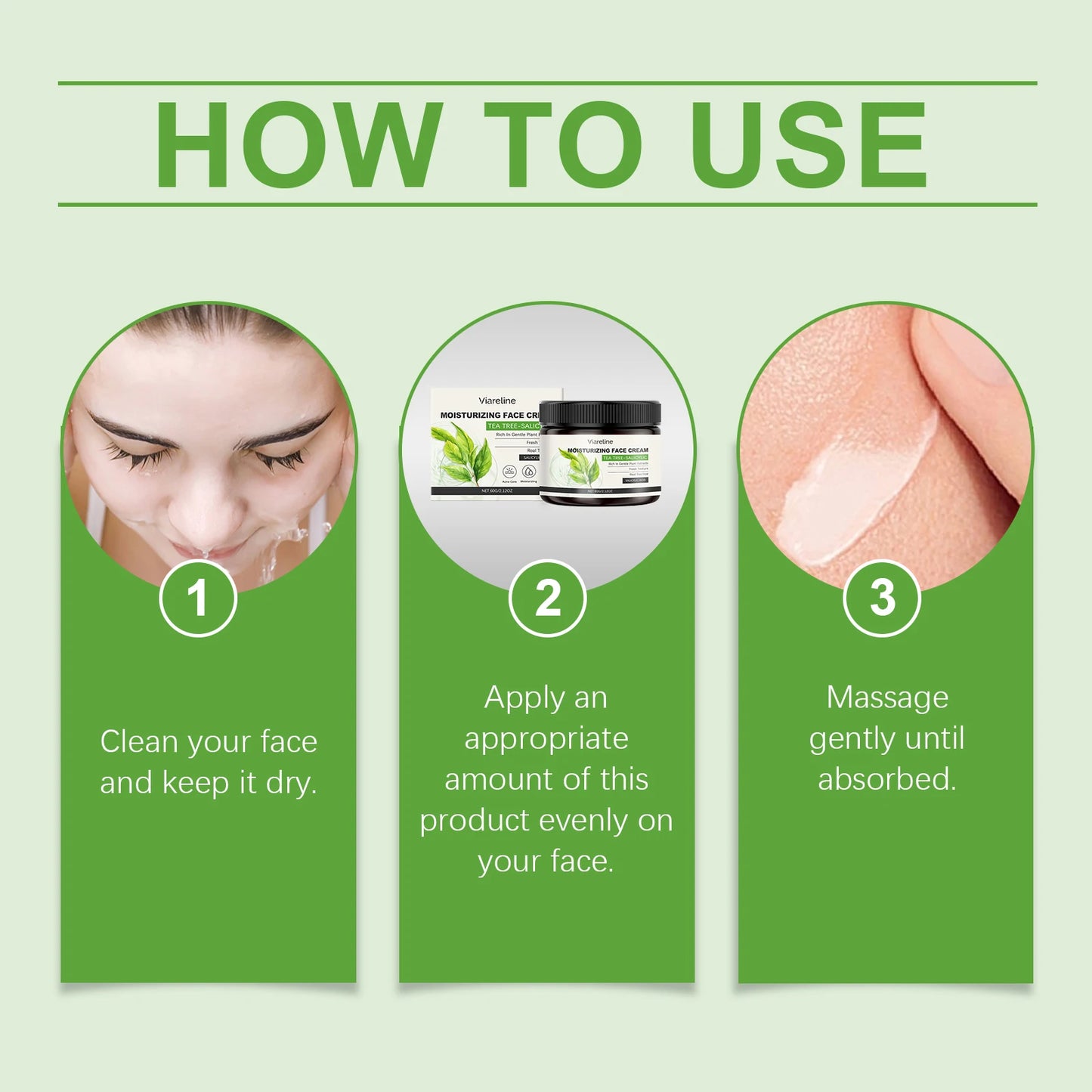 Salicylic Face Care Set Cleansing Pores Cleanser Moisturizing Toner Oil