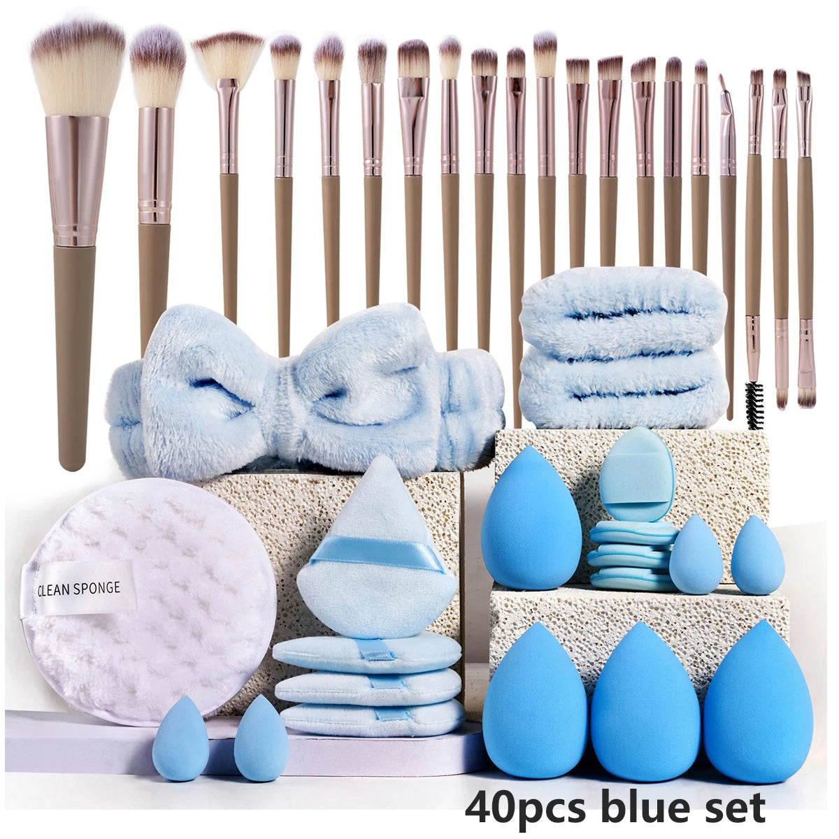 Makeup Brushes and Sponges Set