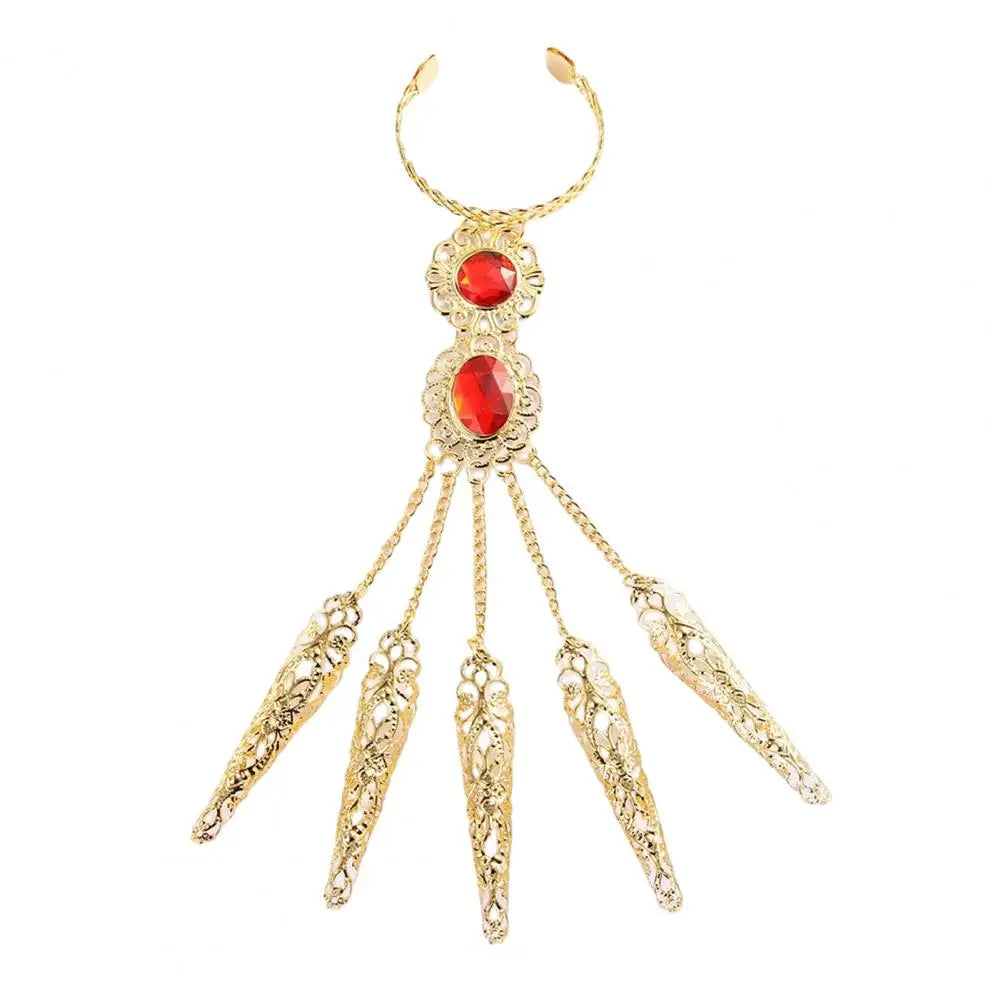 Finger Bracelet Golden 5 Long Finger Nails