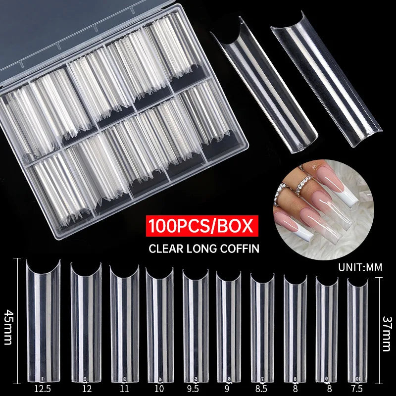 Nail Tips, Transparent Fingernails Toenails