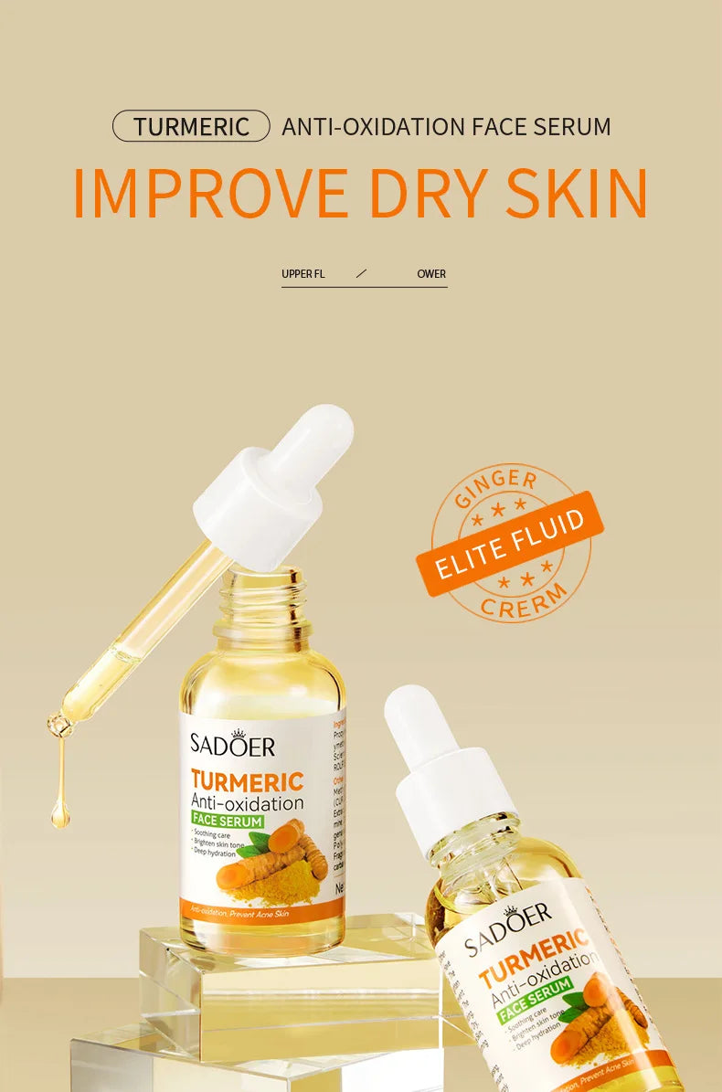 Natural Handmade Turmeric Soap Face Cream Serum Skin Care Set