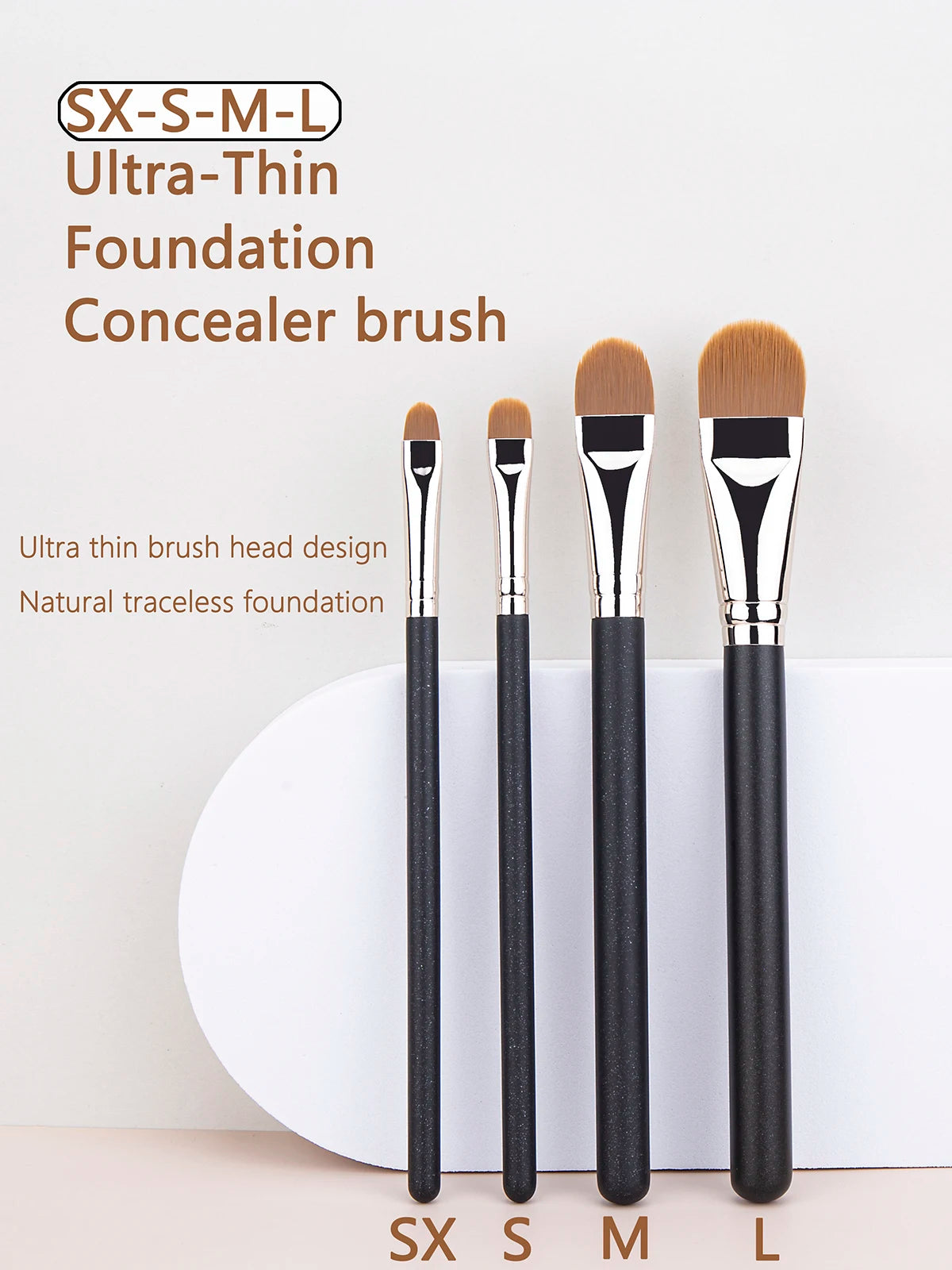 4 Types Sizes Upgraded Ultra-thin Foundation Concealer Makeup Brush