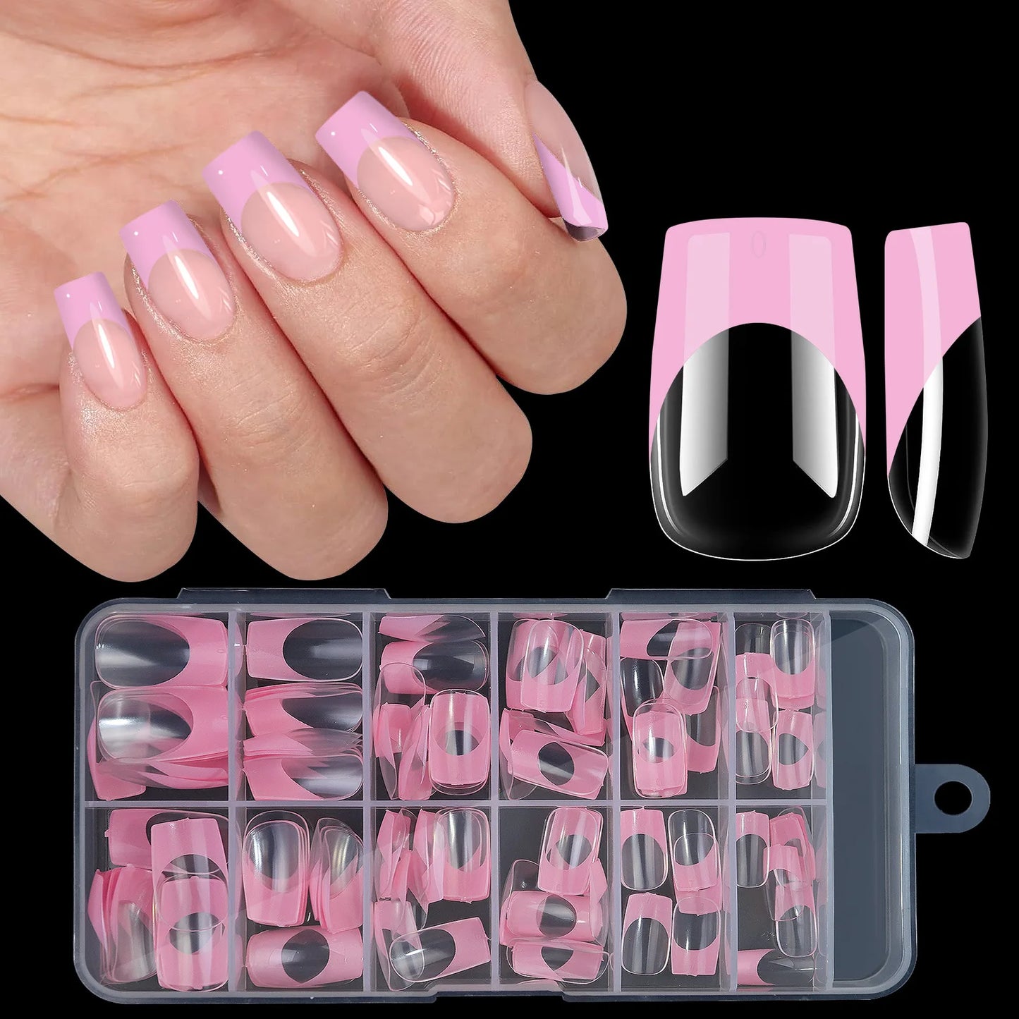 120pcs/box Acrylic French False Nails
