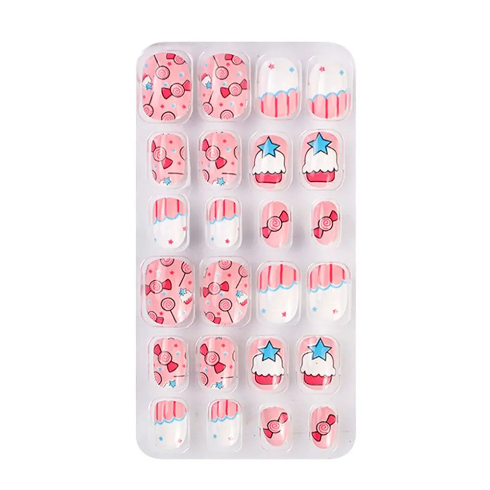 24Pcs/Set Fashion Girls Gifts Finger Nails