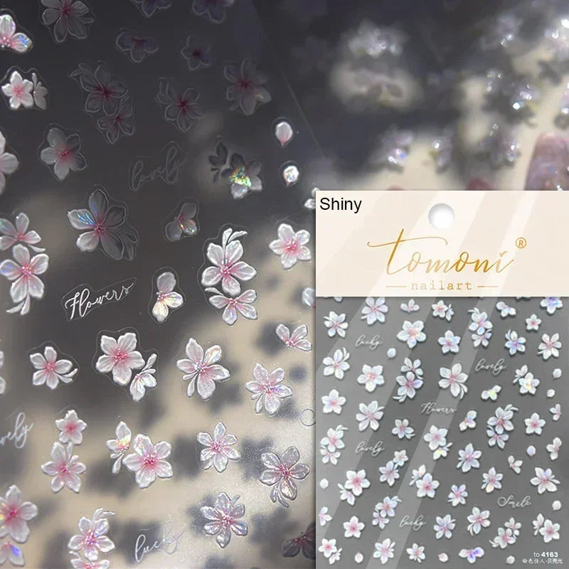1piece high quality 5D glass fragment nail sticker