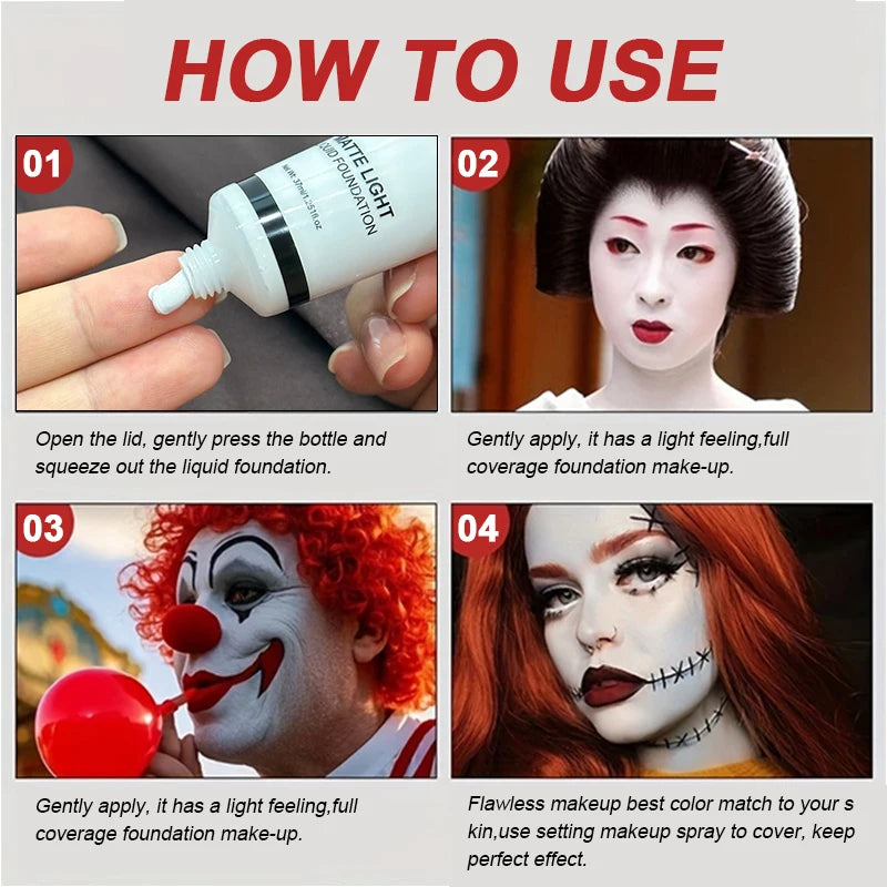 Professional White Face Foundation - See Specs