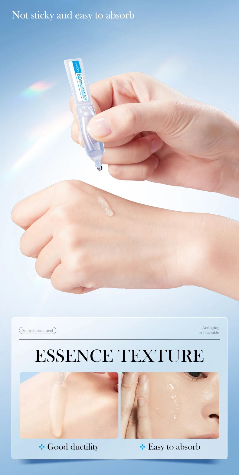 Hyaluronic Acid Face Serum Moist Tender Skin