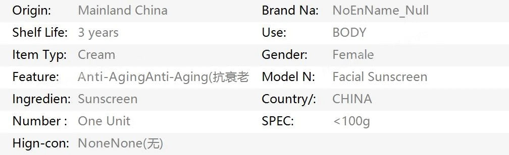 Face Body Whitening Sun Cream SPF 90 Sunblock Skin Protective Cream