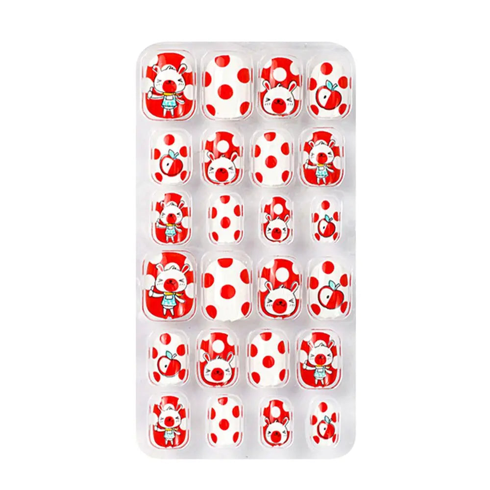 24Pcs/Set Fashion Girls Gifts Finger Nails