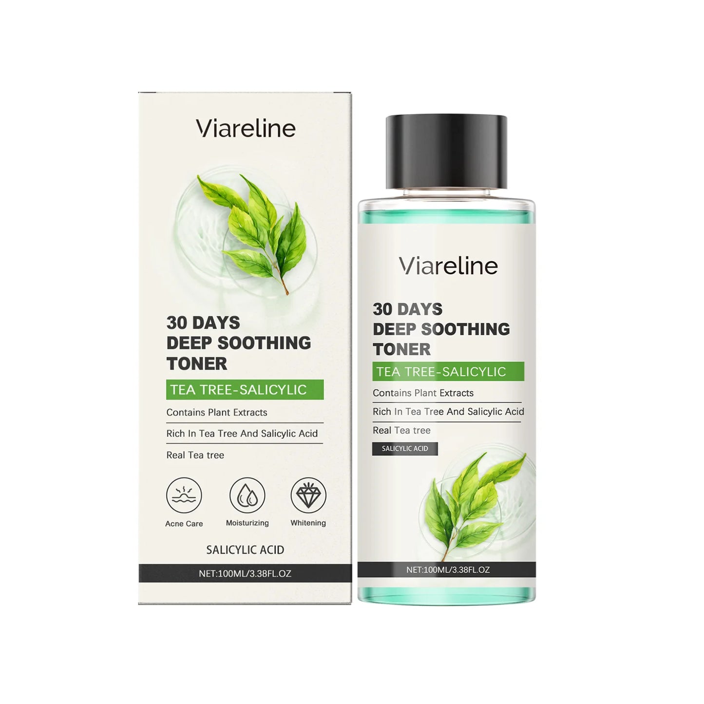 Salicylic Face Care Set Cleansing Pores Cleanser Moisturizing Toner Oil