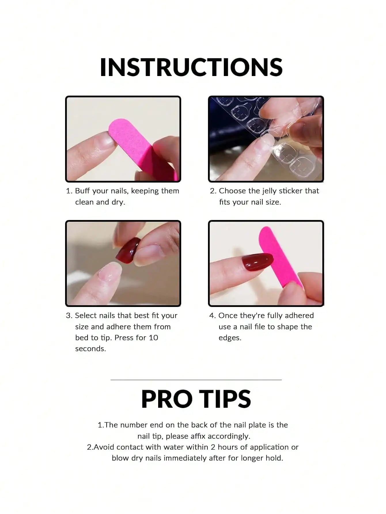 24pcs/set short square false nails for women