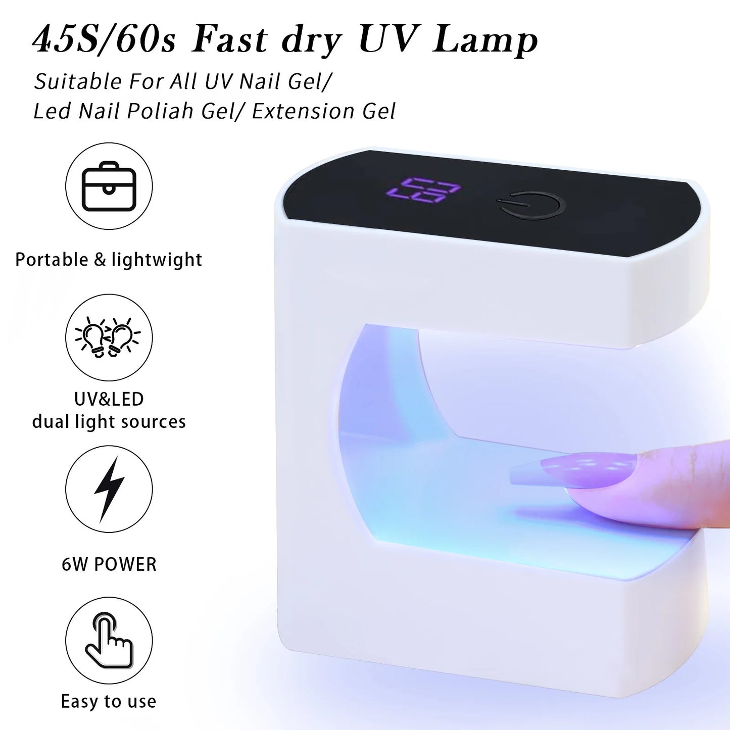 Mini USB Nail Lamp LED&UV Manicure Machine