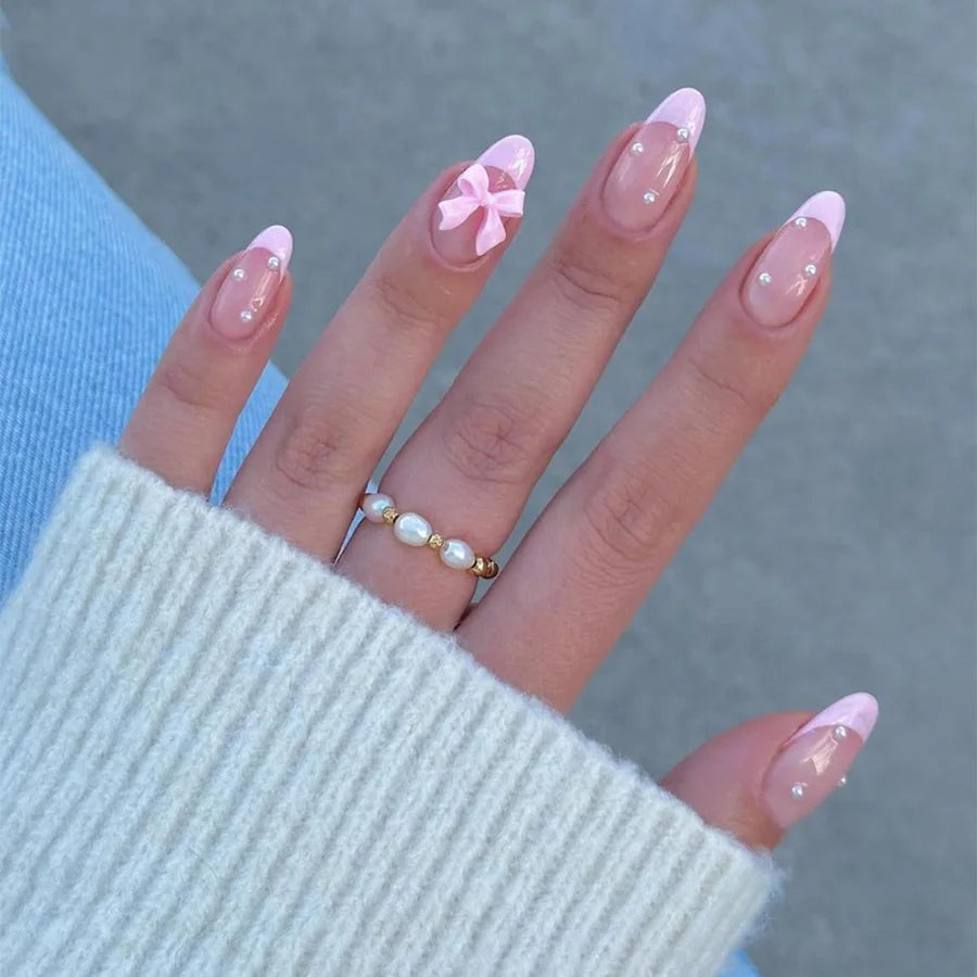 White French Press on Nails