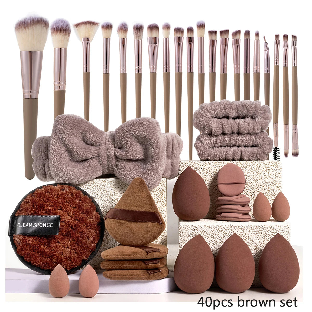 Makeup Brushes and Sponges Set