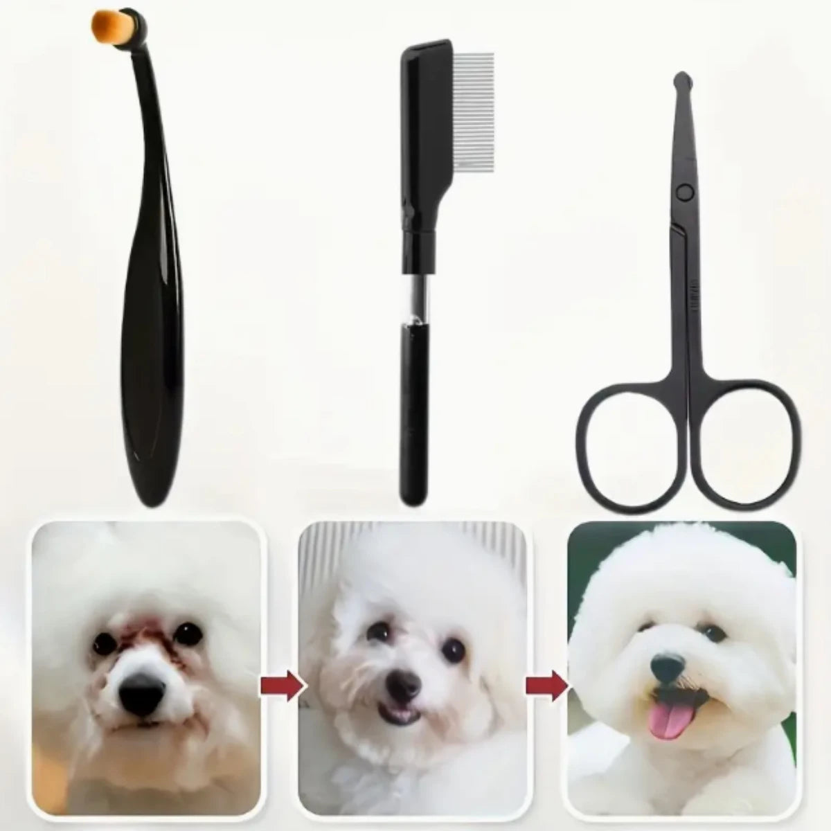 3pcs pet grooming kit
