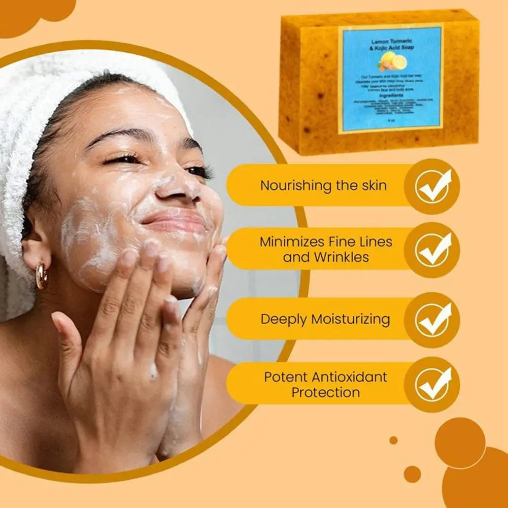 Turmeric Lemon Soap/cleansing pad/Face Cream/Serum Turmeric Series