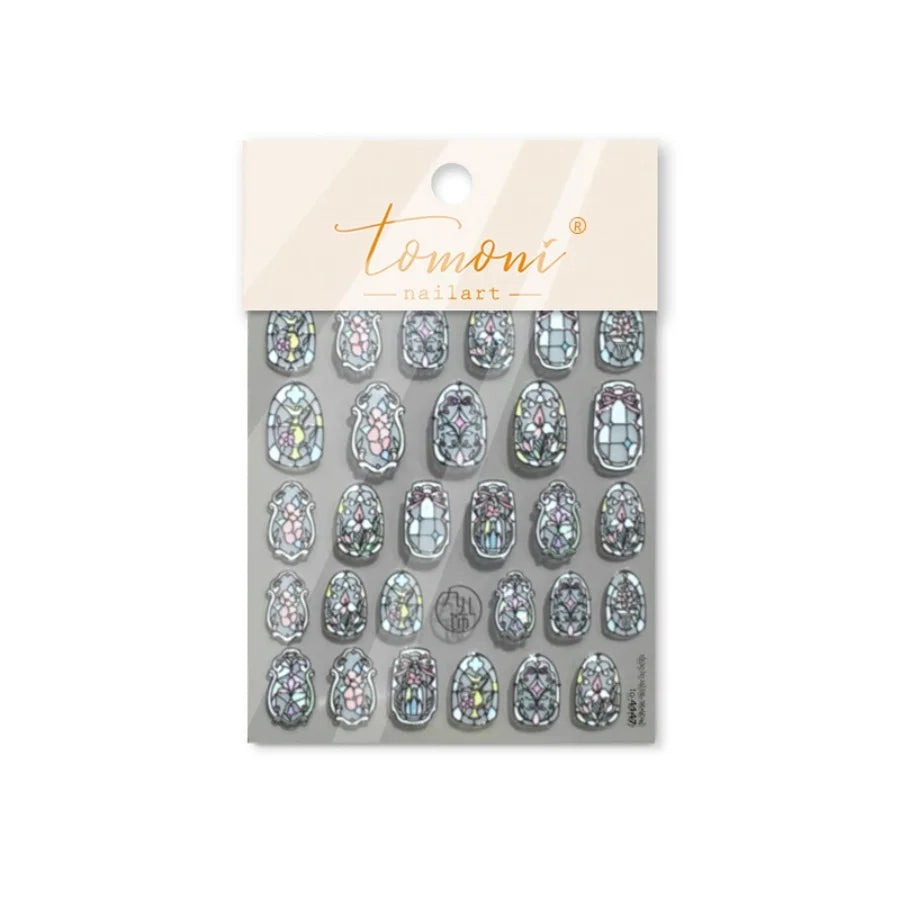 1piece high quality 5D glass fragment nail sticker