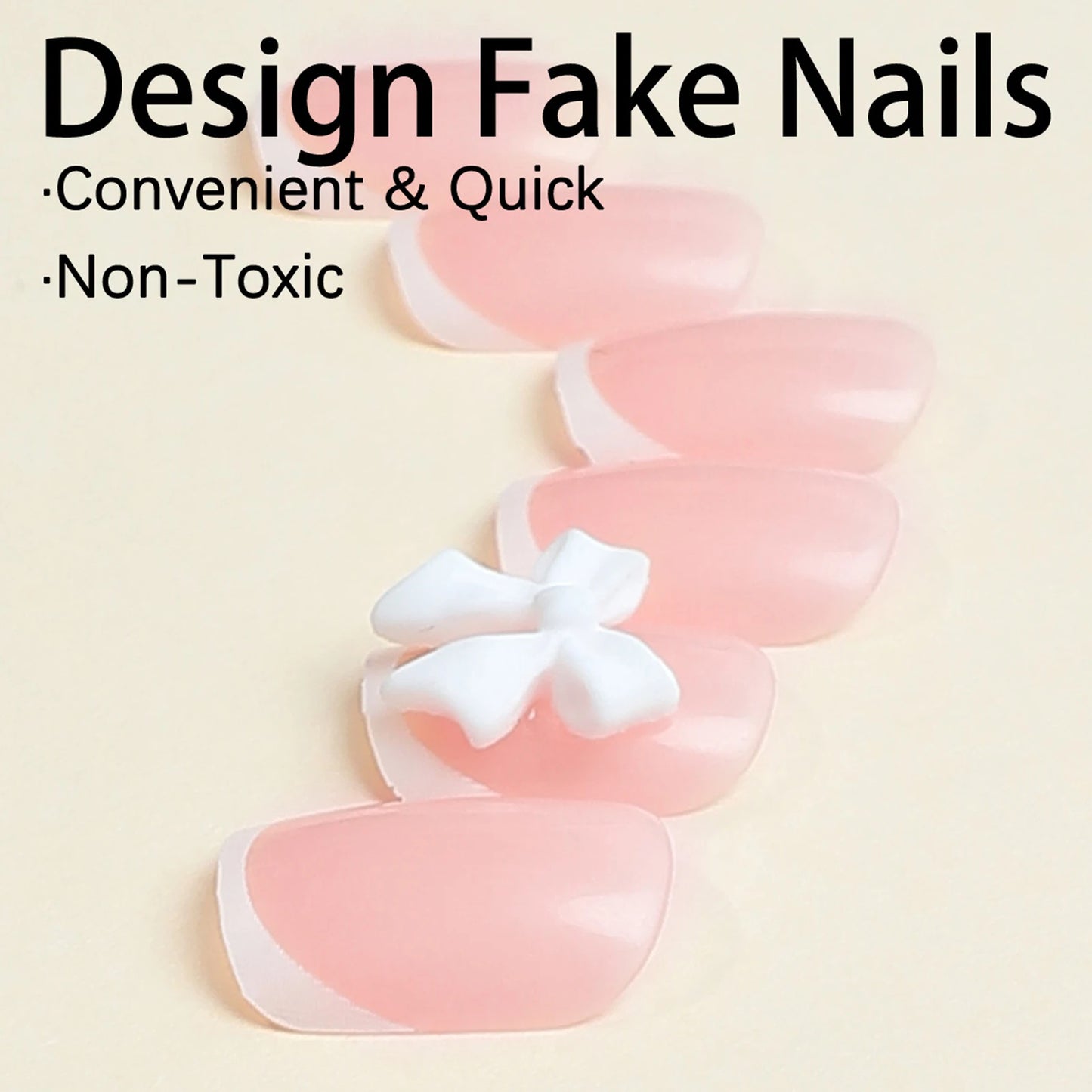 White French Press on Nails