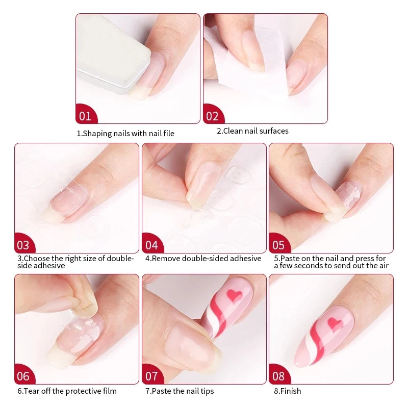 Nail Tips, Transparent Fingernails Toenails