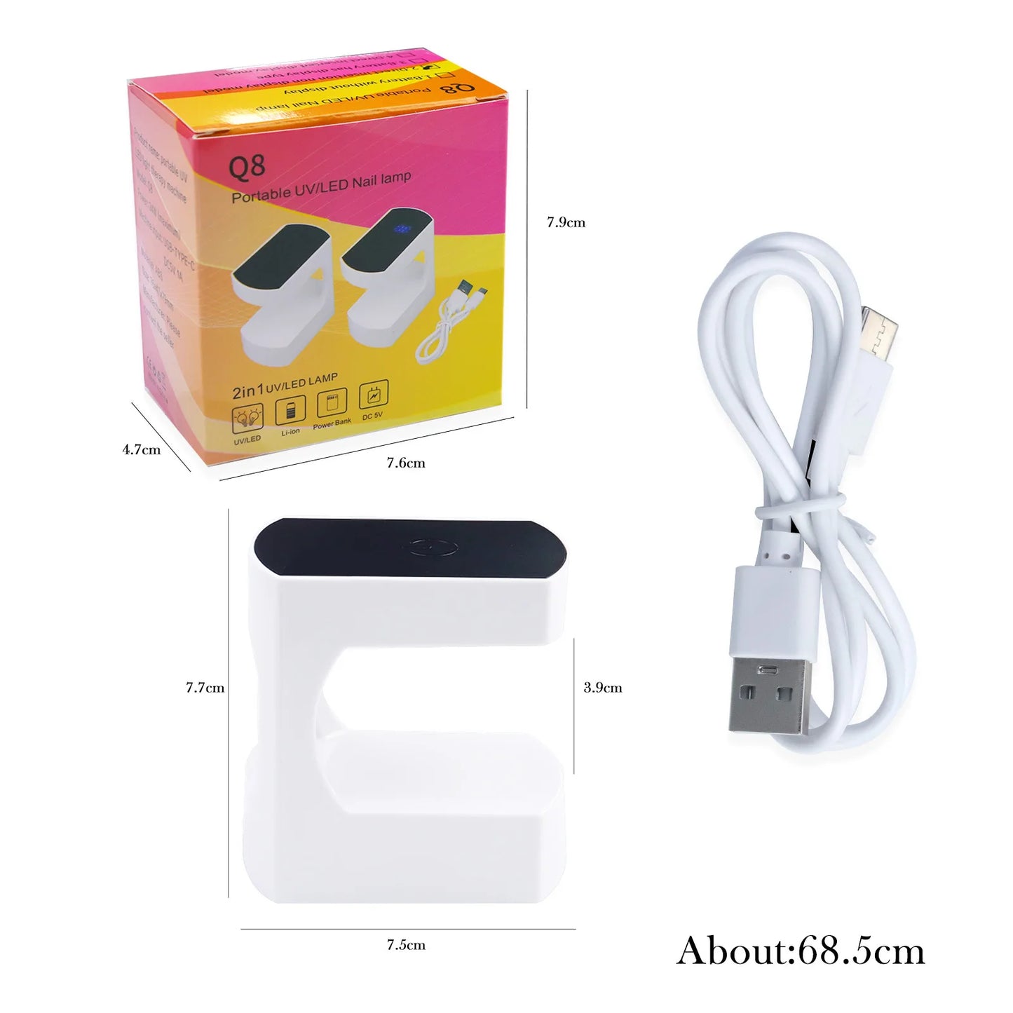 Mini USB Nail Lamp LED&UV Manicure Machine
