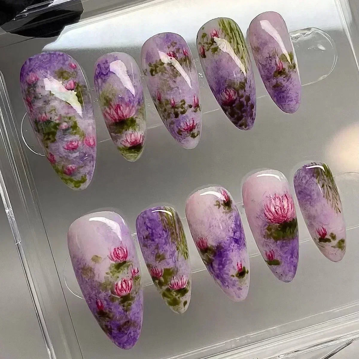 Butterfly Ballet with French Design Wearable False Nails
