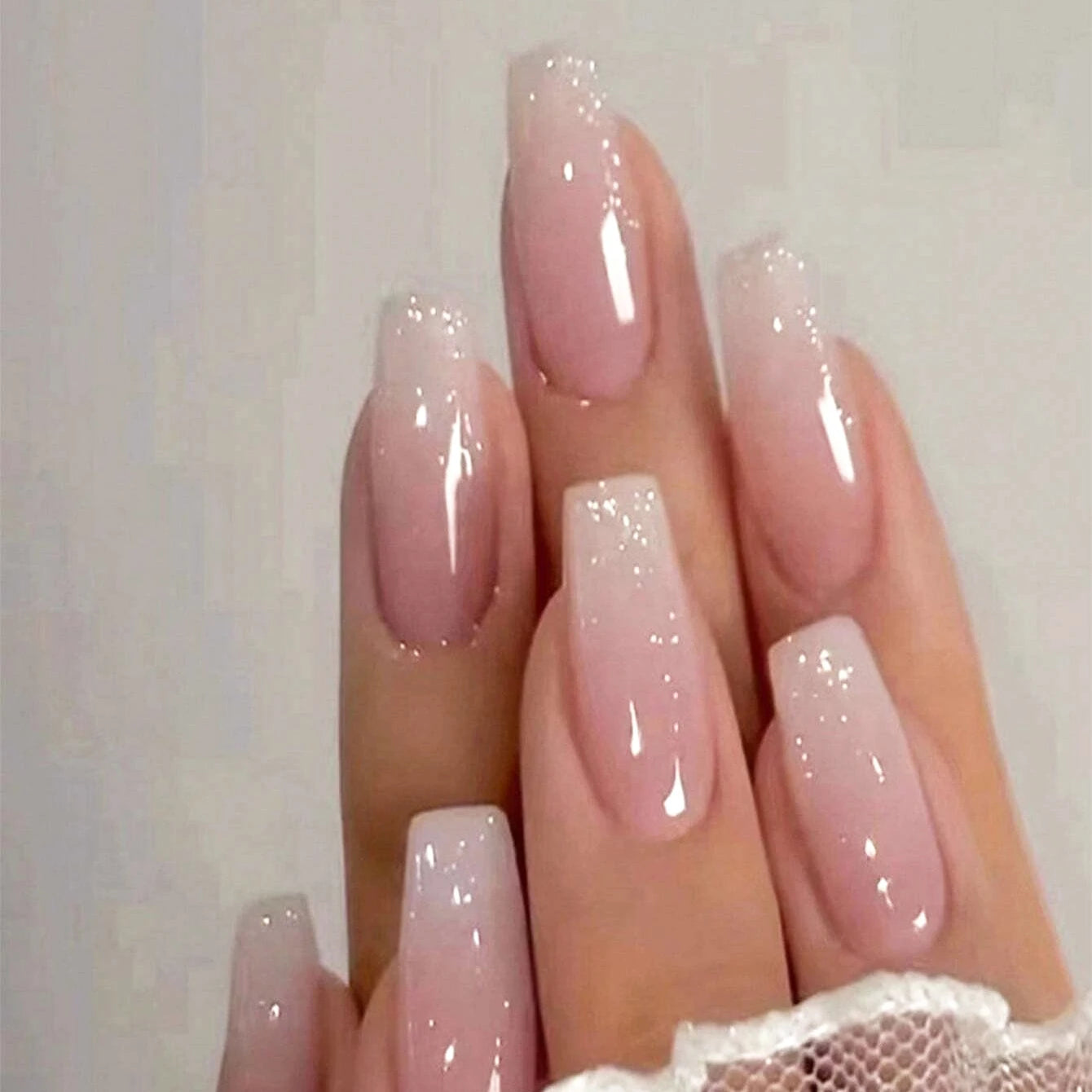 24pcs/set short square false nails for women