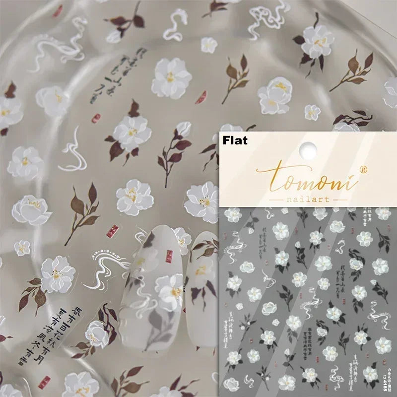 1piece high quality 5D glass fragment nail sticker