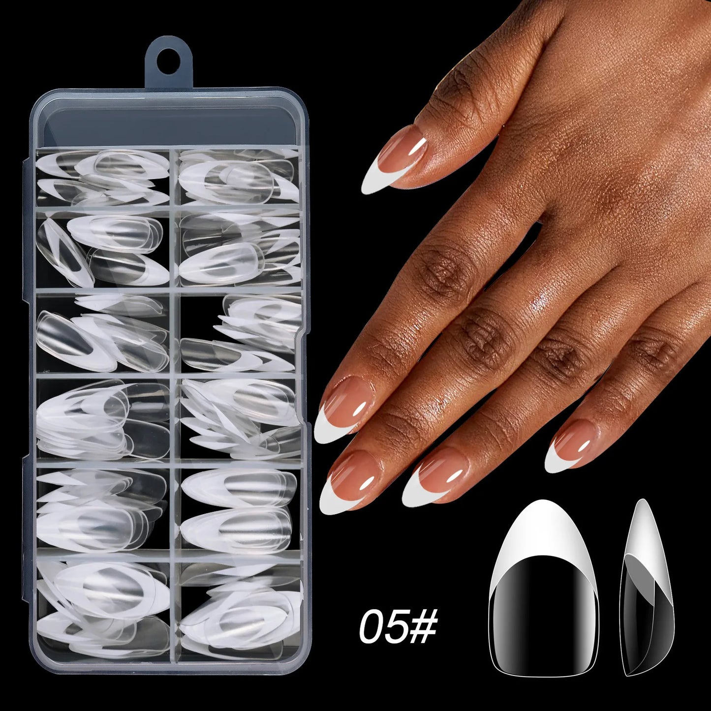 120pcs/box Acrylic French False Nails