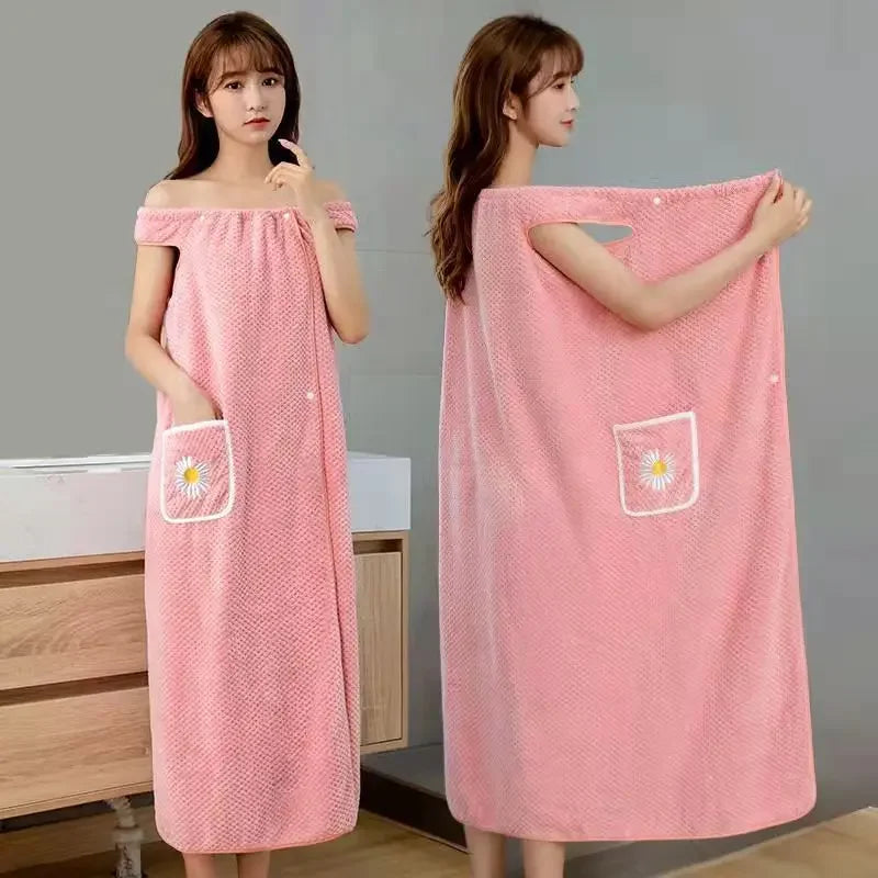 Bath Towel Household Women Wearable Wrap