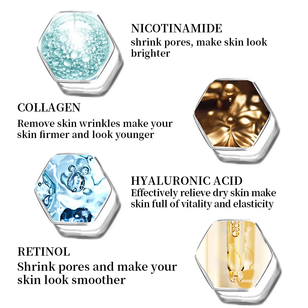 Skin Care Face Serum Nicotinamide Collagen Hyaluronic Acid Retinol