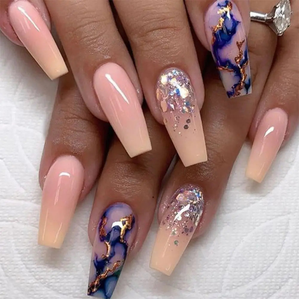Fashion Colorful Butterfly False Nail