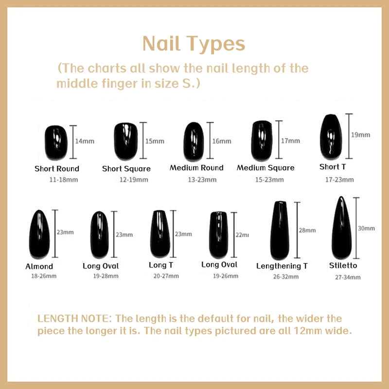 Long Almond Colourful Handmade Press On Nails