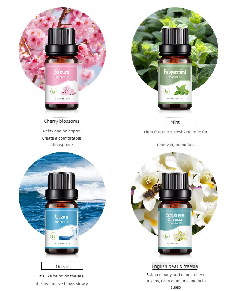 18 Flavors Essential Oils for Aroma Diffuser