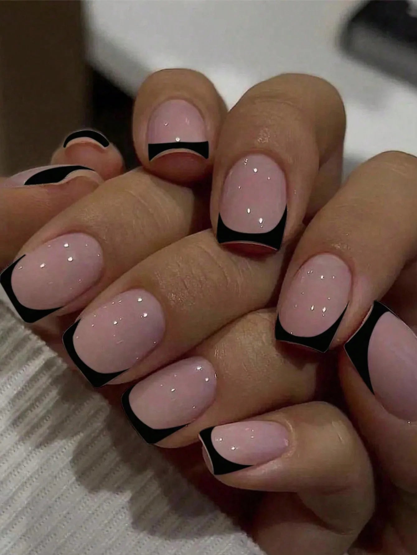 24pcs/set short square false nails for women