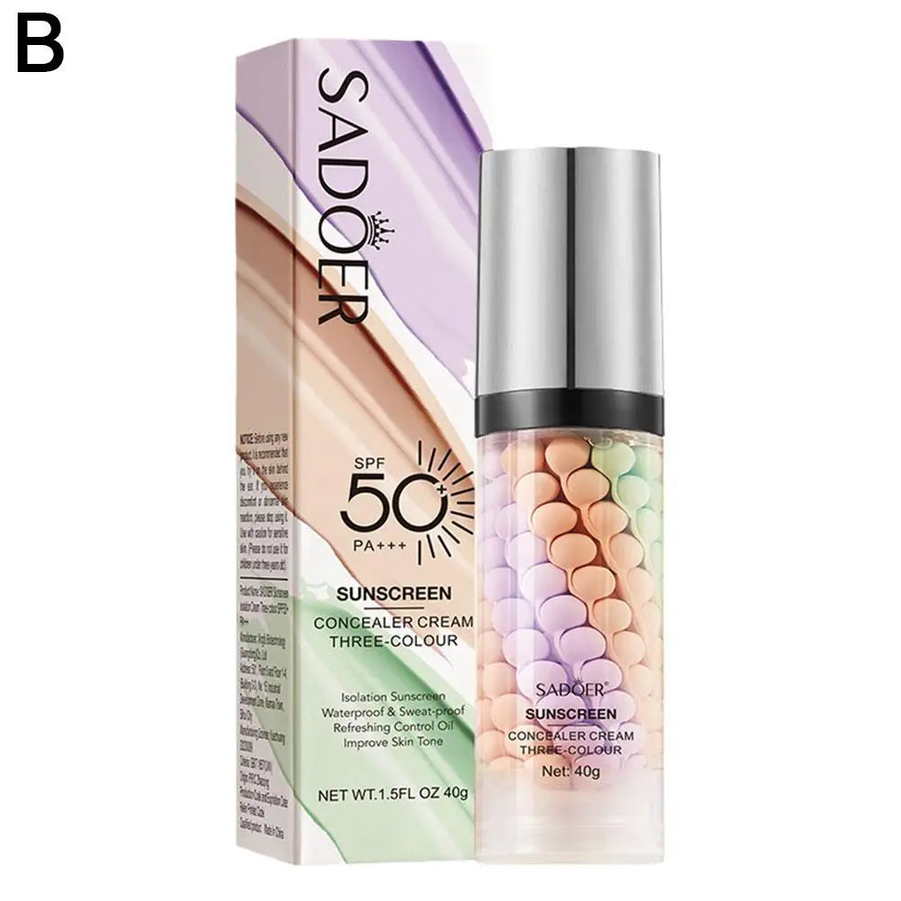 Face Makeup Primer Tri-color Cream Contour