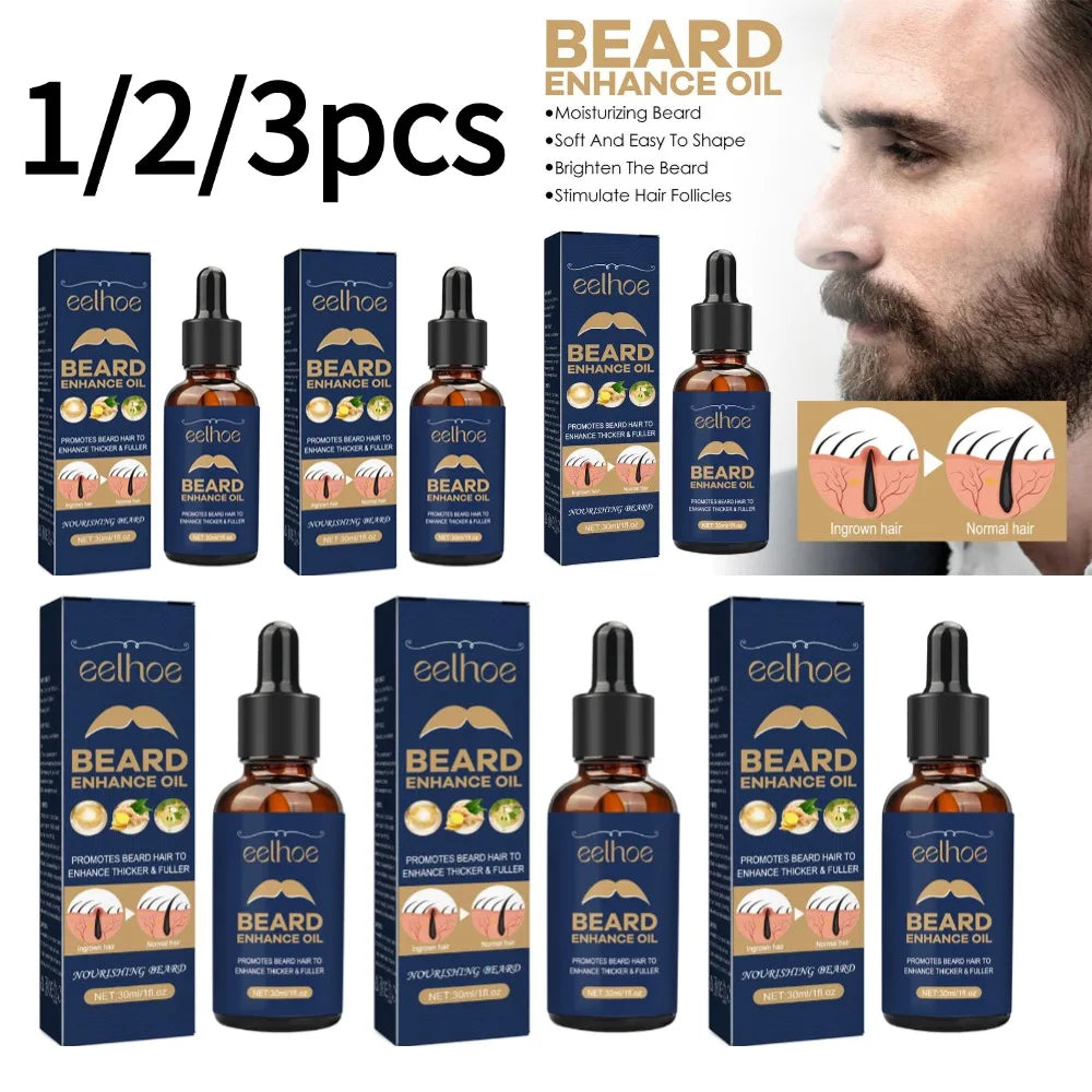 2PCS High-quality Natural Beard Growth Oil