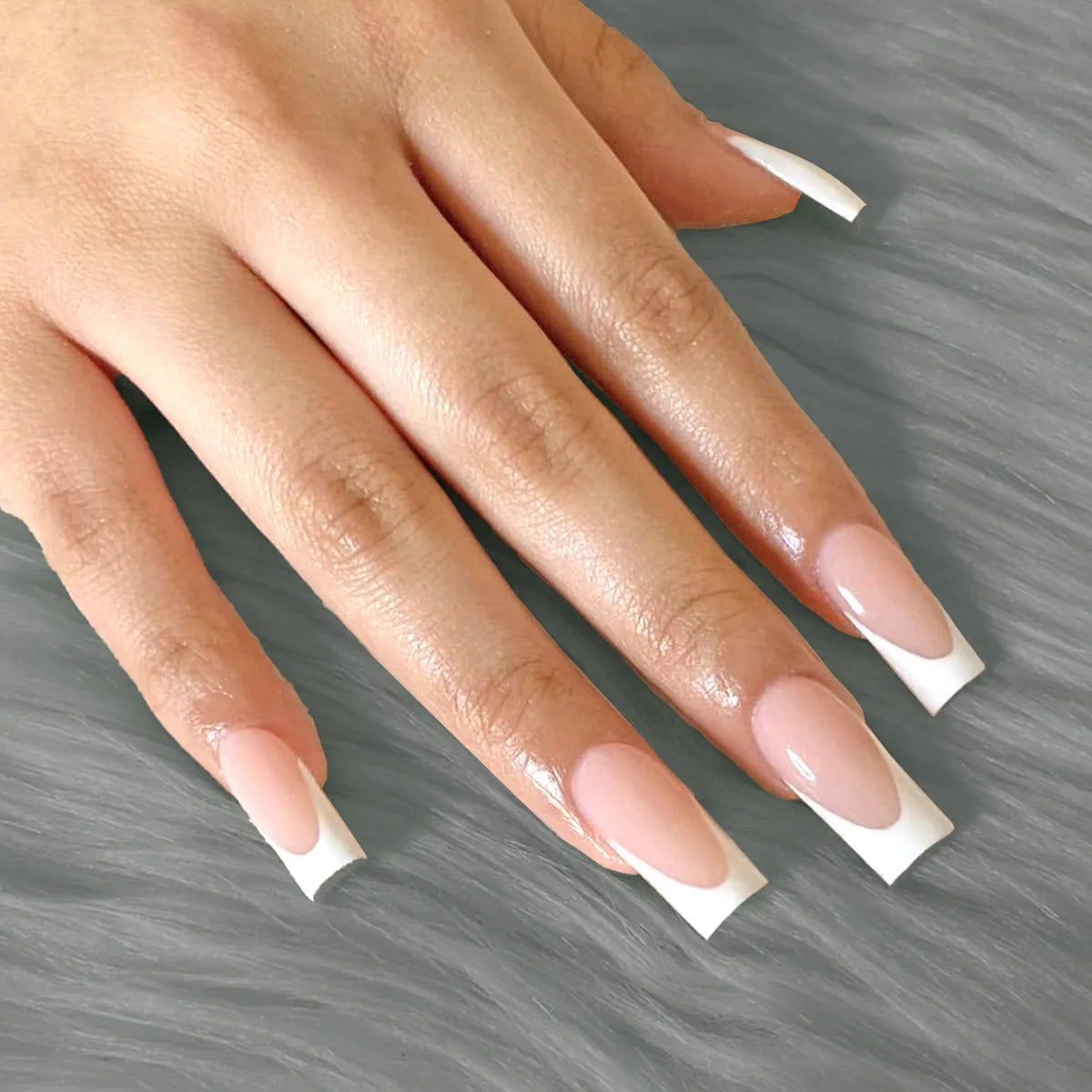 24pcs/set short square false nails for women