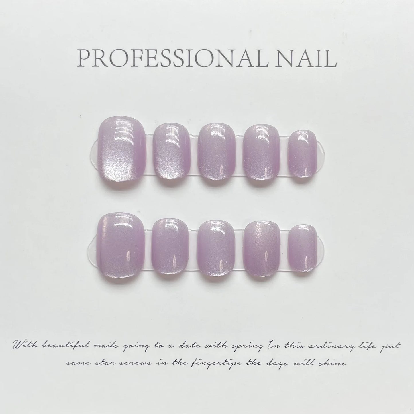 Purple Handmade 3D Flower Butterfly Designs press on Nails